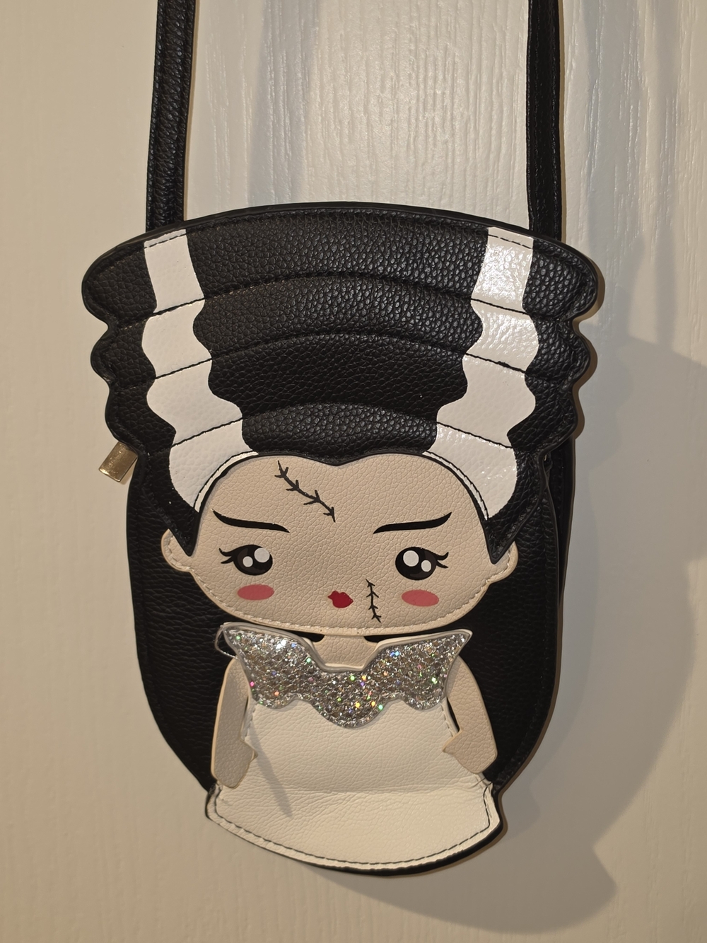 Sleepyville Critters Bride Of Frankenstein Novelty Crossbody Bag